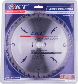 Пильный диск КТ Professional 230 40T 22,2