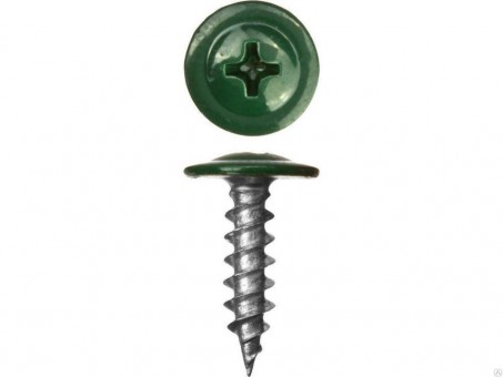 Саморез с прессшайбой 4,2х16 острый , RAL6005