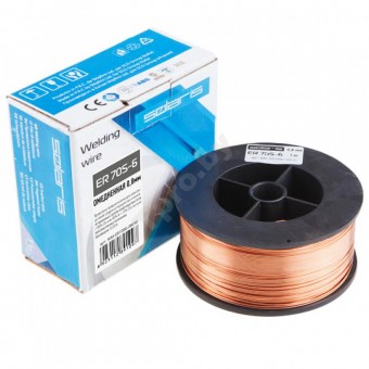 Проволока сварочная омедненная ER 70S-6 ф1,0мм (катушка D200 5 кг) SOLARIS