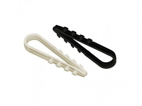 Дюбель-хомут для круглого кабеля 5-10 мм белый (уп100шт)