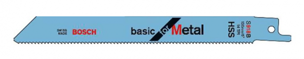 Пилка сабельная по металлу S918B (2 шт.) BOSCH (пропил прямой, тонкий, для базовых работ)