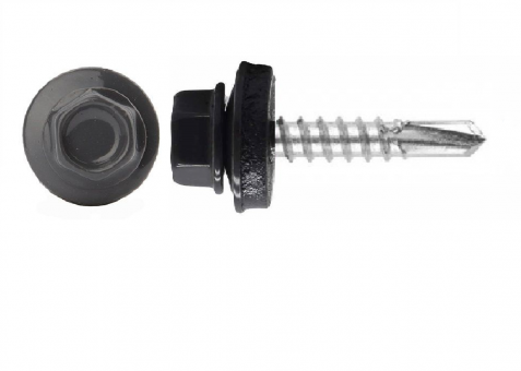 Кровельный саморез 5,5х25 RAL 7024, РТ3