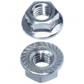 Гайка М8 с фланцем цинк кл пр 6 DIN 6923 (200шт в карт уп)