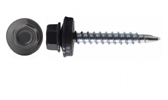 Кровельный саморез 4,8х35 RAL 7024, РТ1