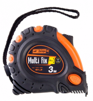Рулетка Dnipro-M Multi Fix (магнит, нейлон, 3кнопки) 7,5м, 25мм