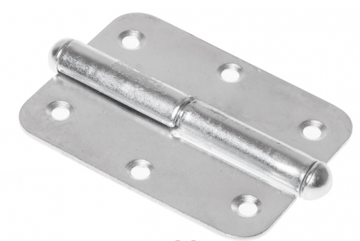 Петля 110 мм левая, белый цинк (разъемная)