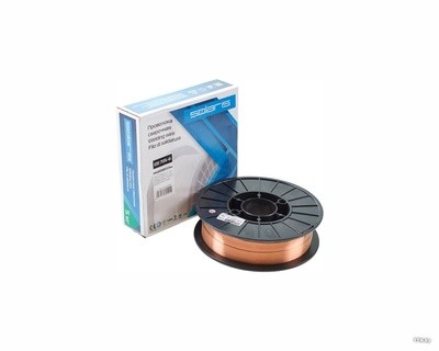 Проволока сварочная омедненная ER 70S-6 ф0,8мм (катушка D200 5 кг) SOLARIS